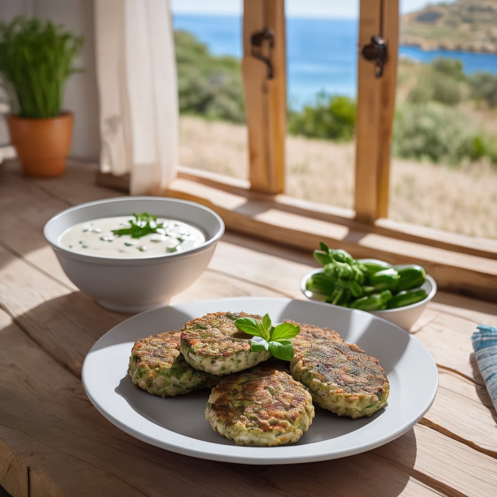 Turkey zucchini patties with ranch